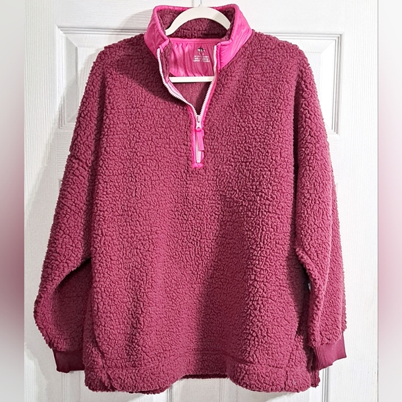Aerie~ Dream Sherpa Quarter Zip Pullover - Picture 3 of 5